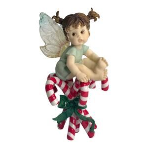 My Little Kitchen Fairies CANDY CANE FAIRIE Christmas Angel Girl Fairy Figurine